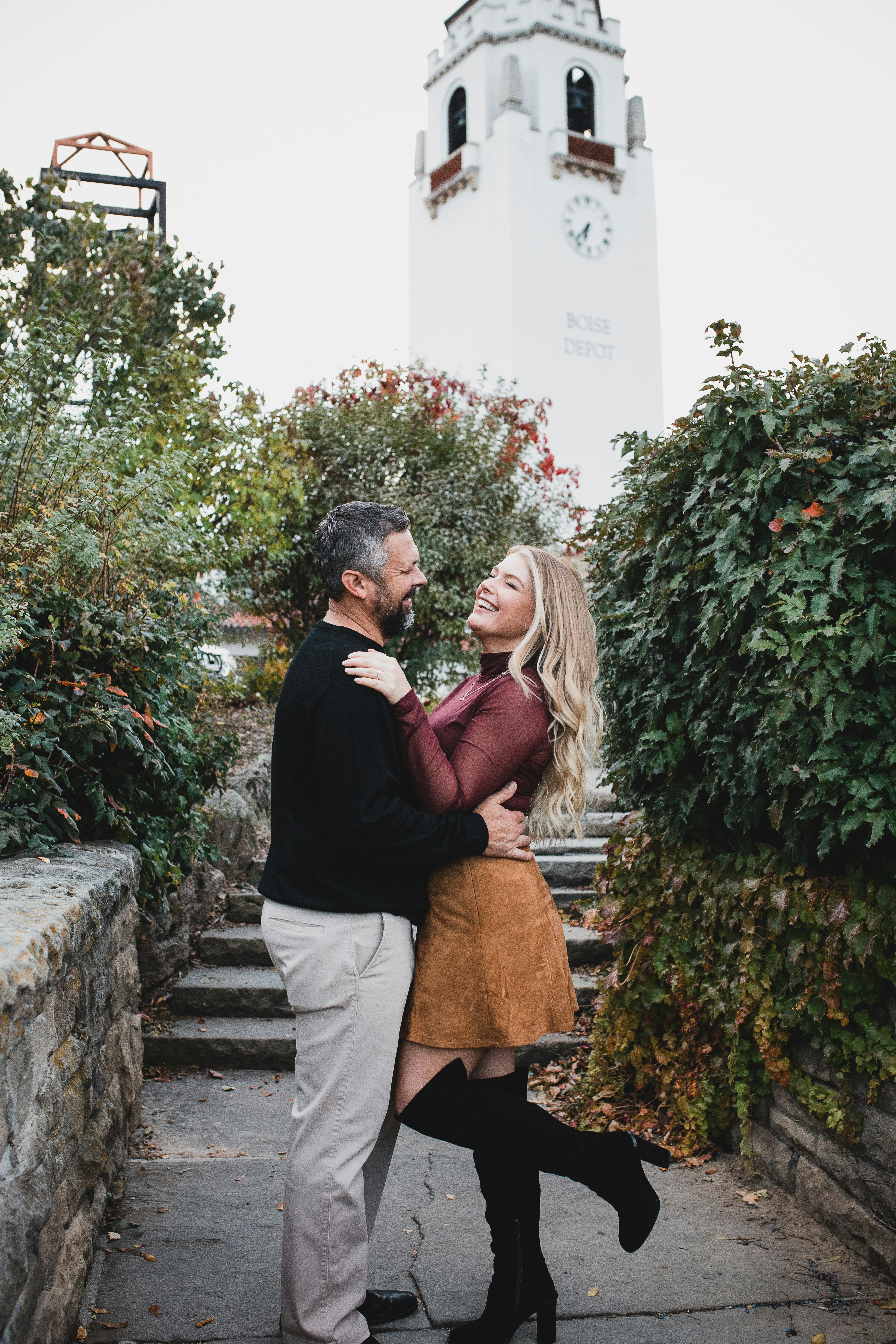 a man and woman kissing