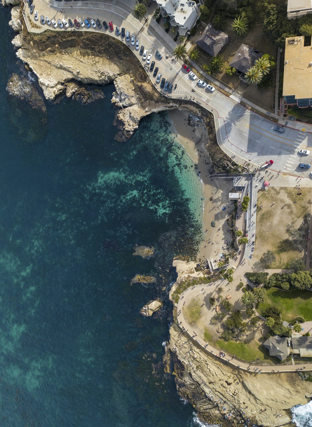 a high angle view of a beach