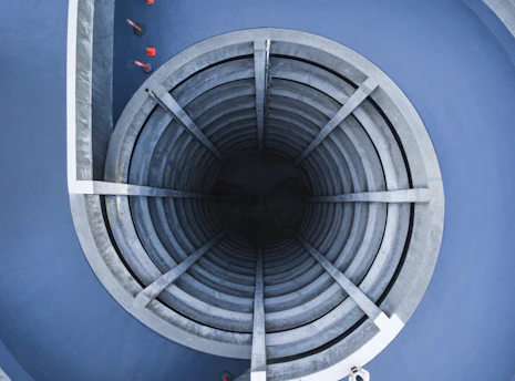 a large circular object with a hole in it