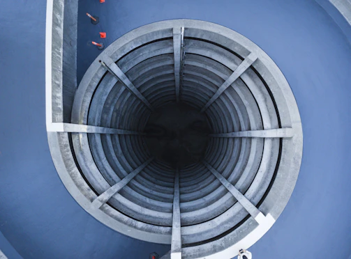 a large circular object with a hole in it