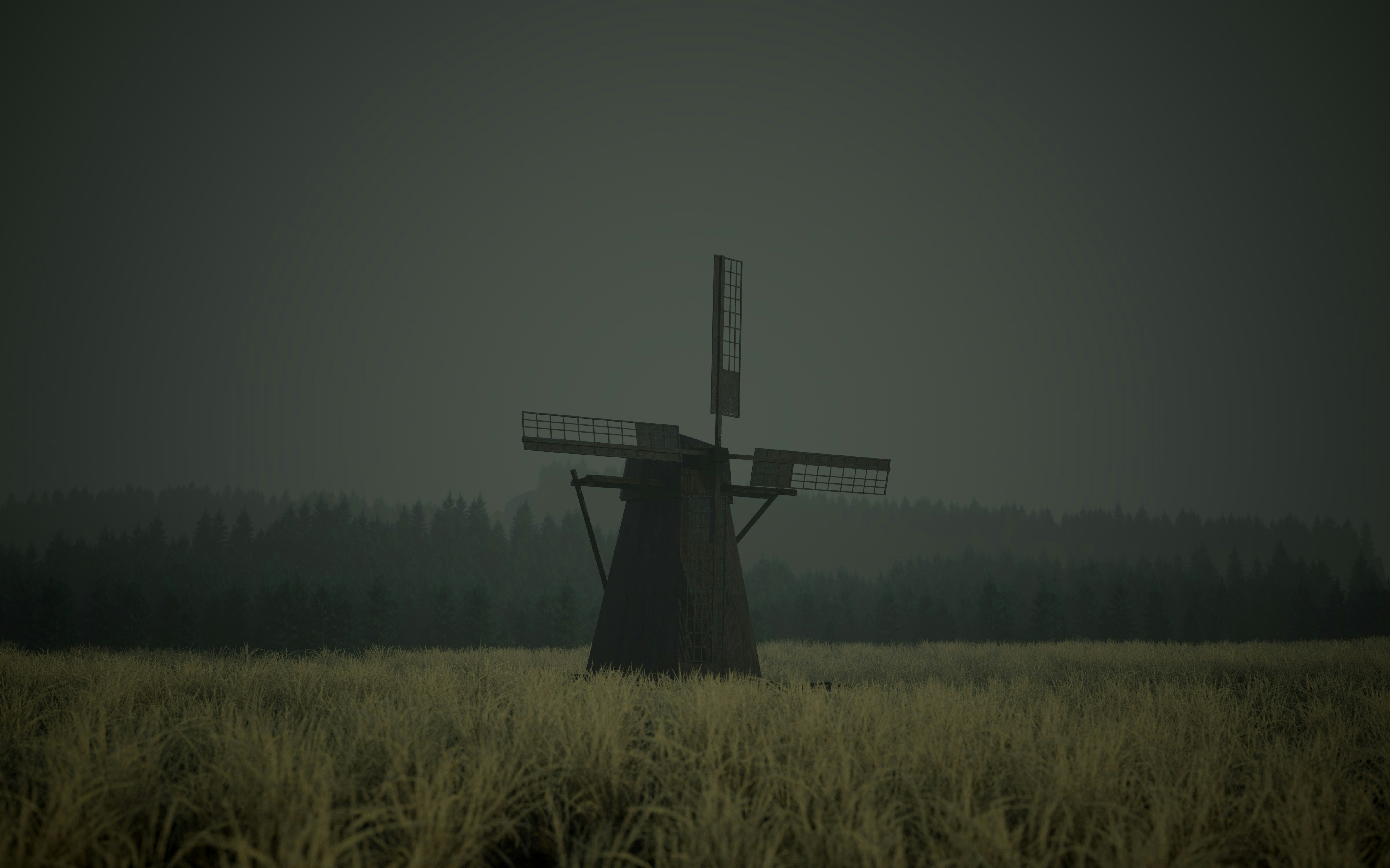 a windmill in a field