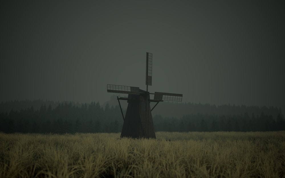 a windmill in a field