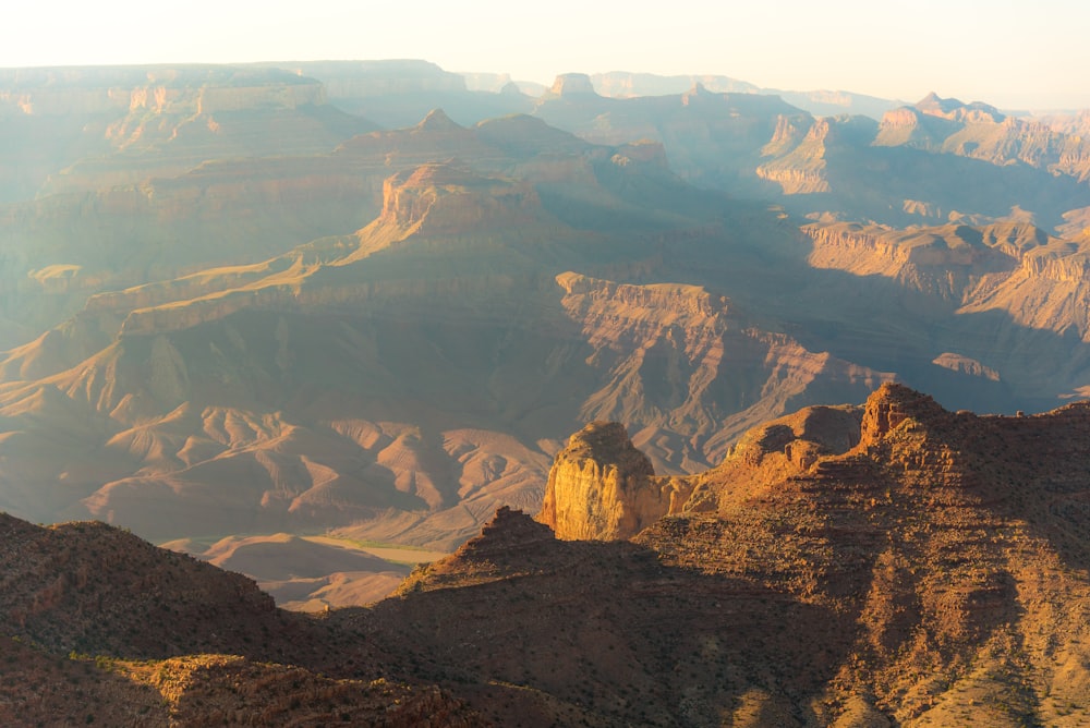 a high angle view of a canyon