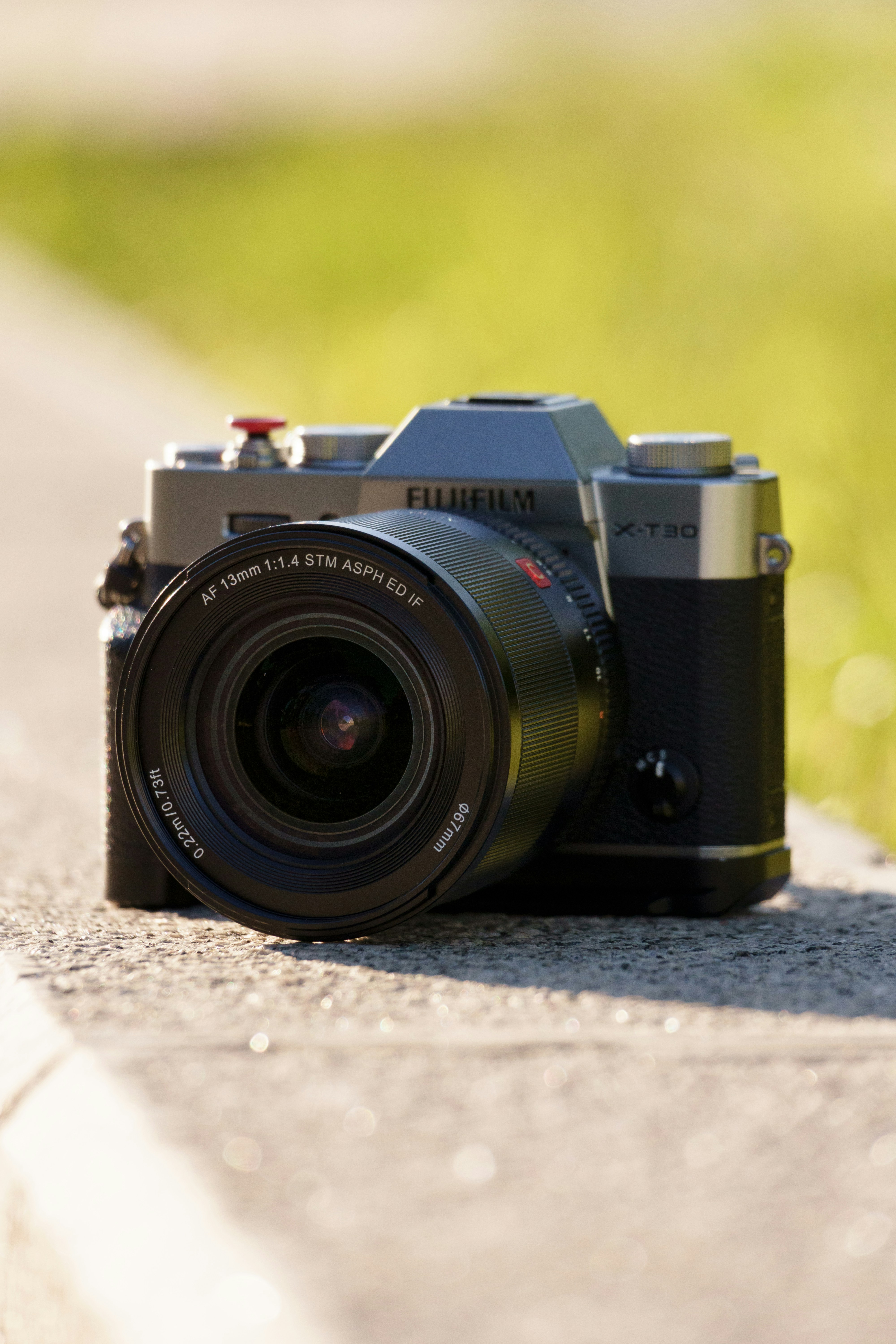 a camera on a surface