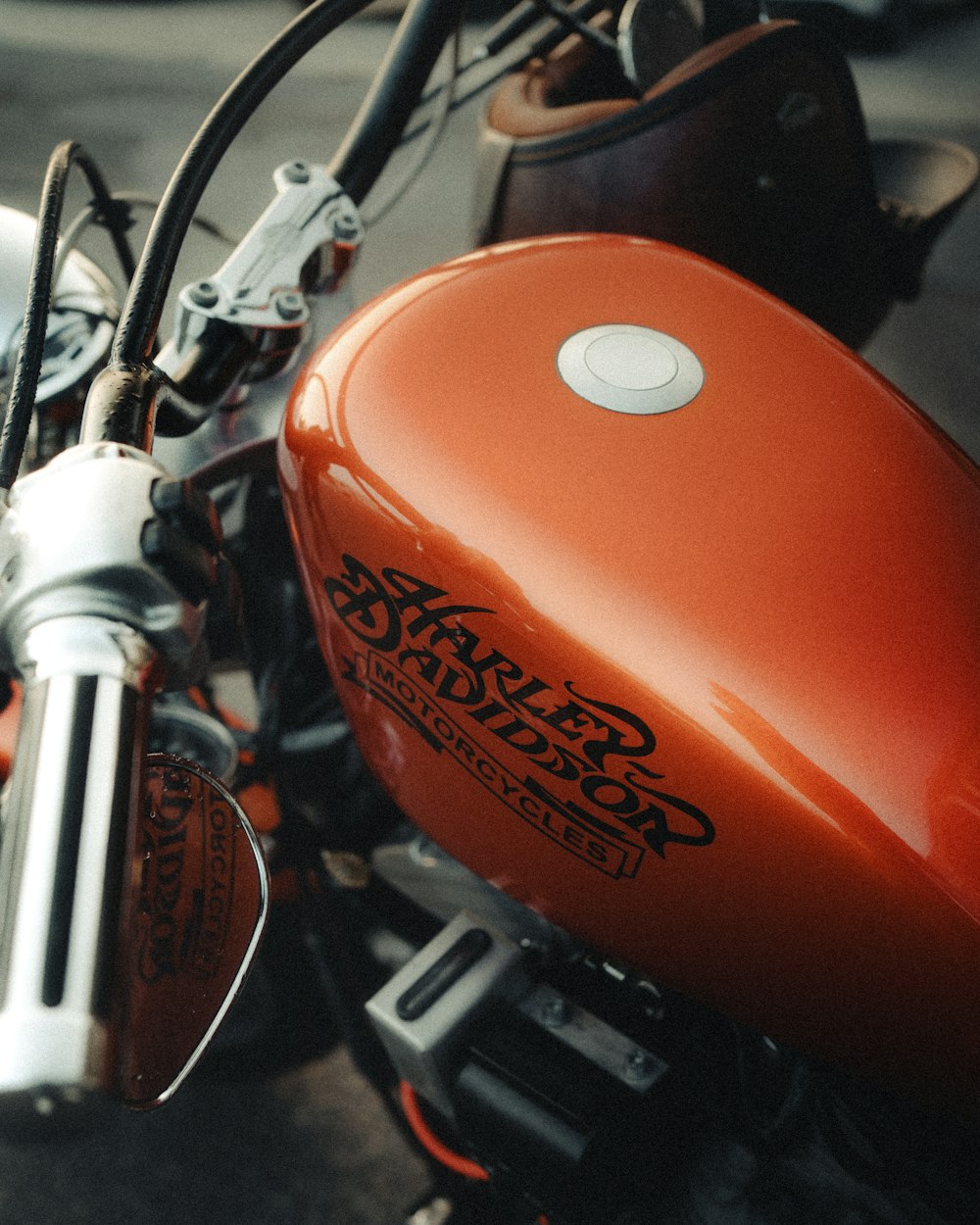 a close-up of a motorcycle