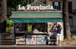 a person standing outside a store