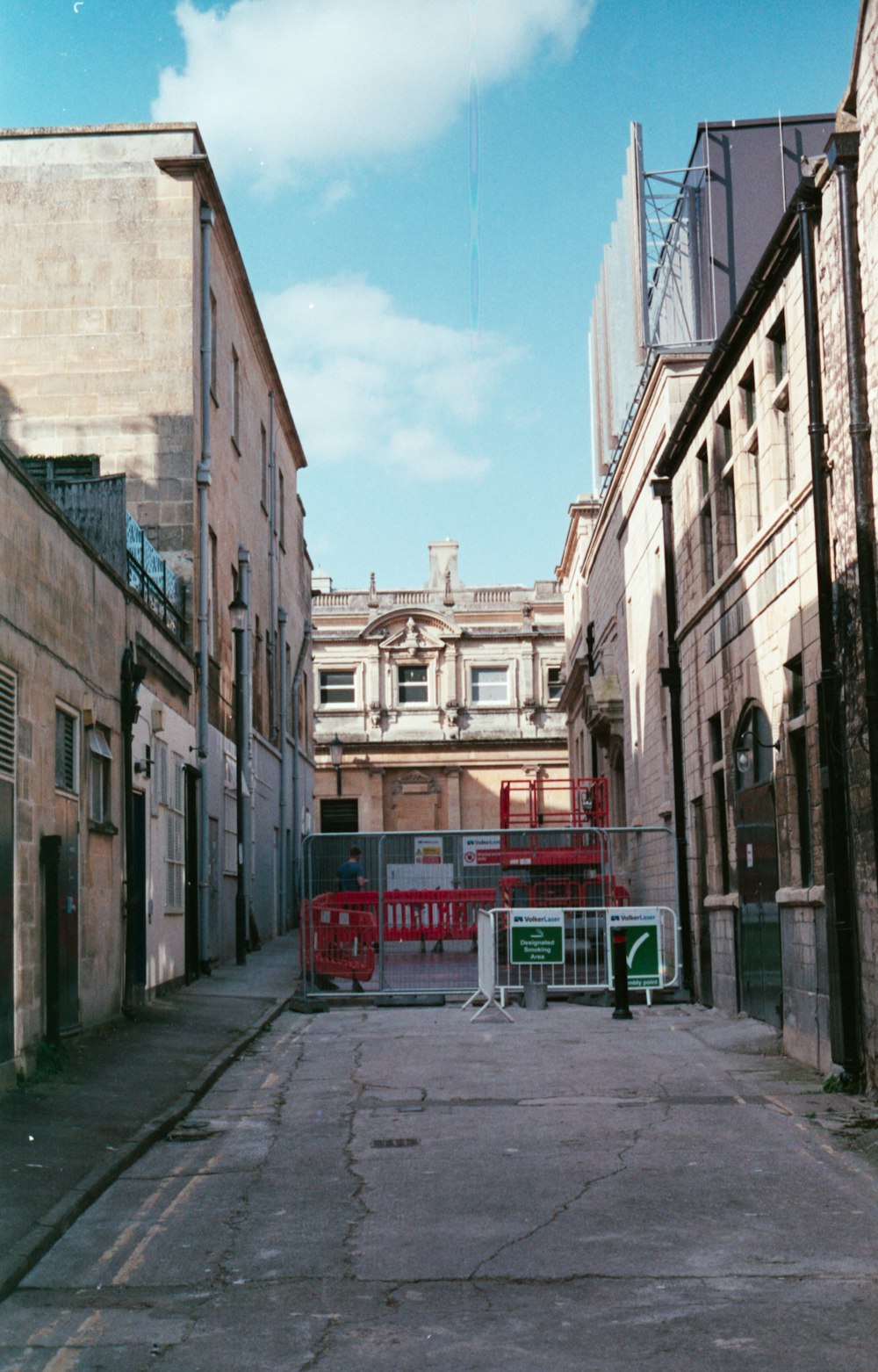 a street with buildings on either side