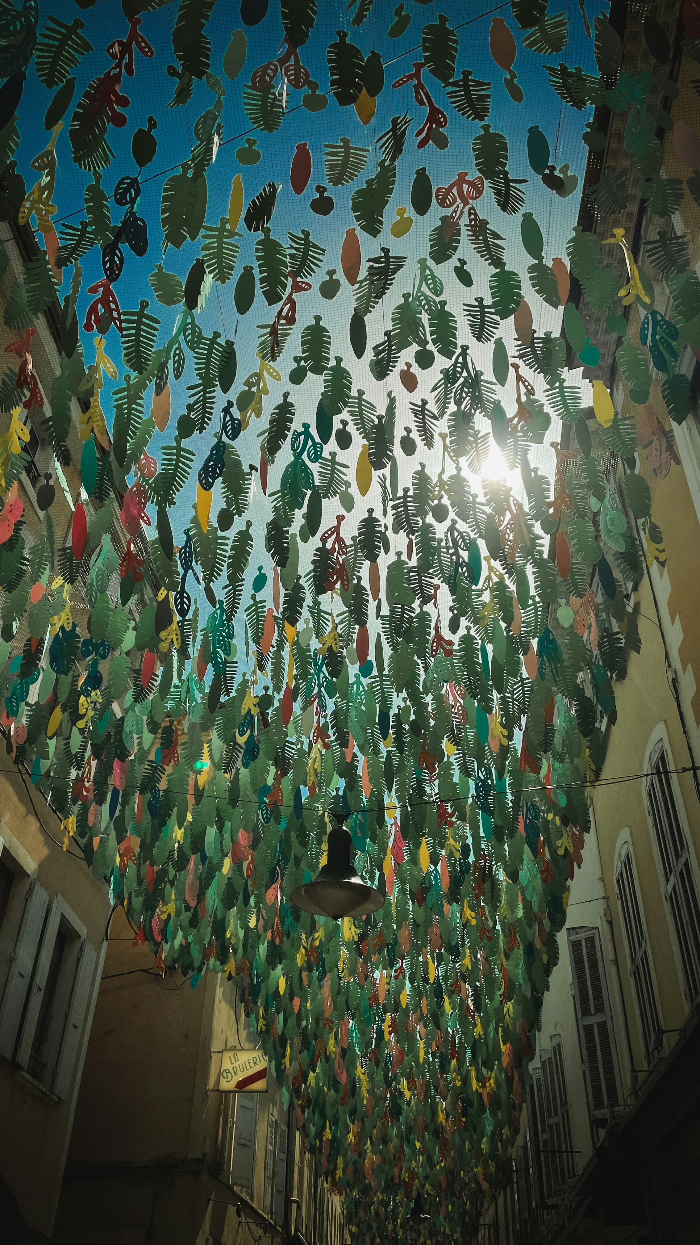 dinding dengan mural ikan