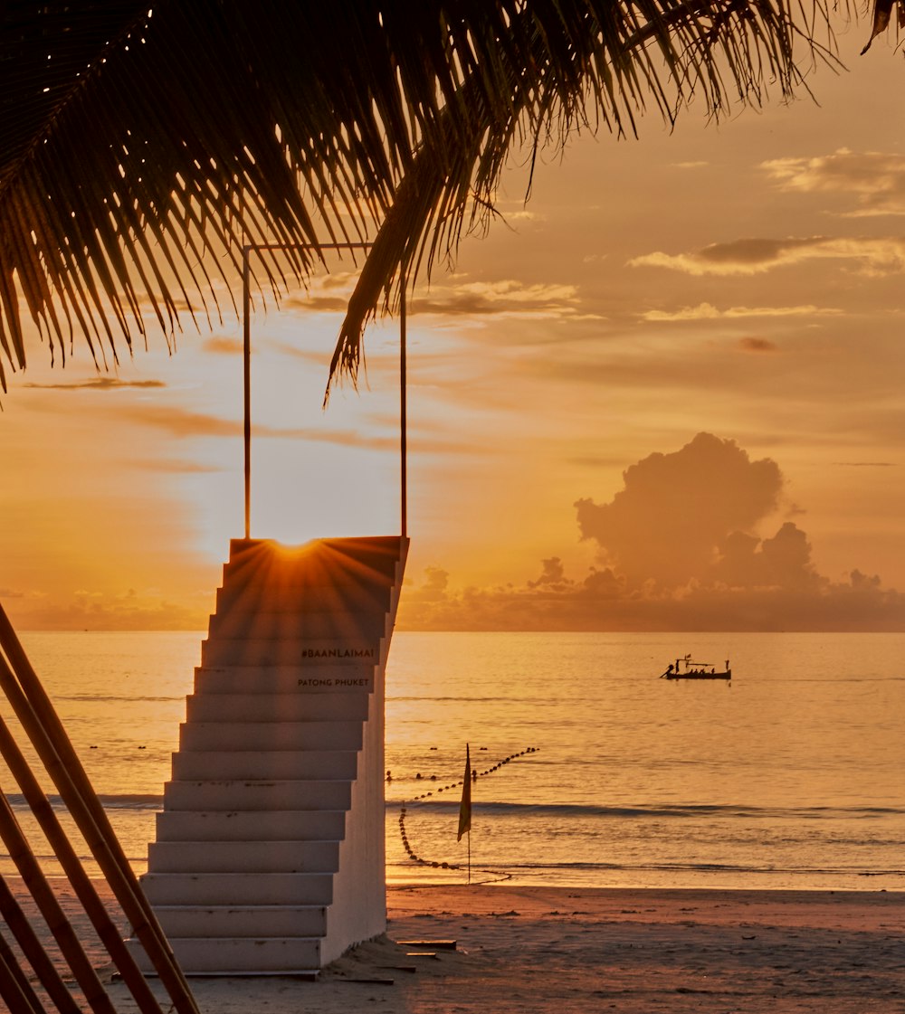 a hammock on a beach