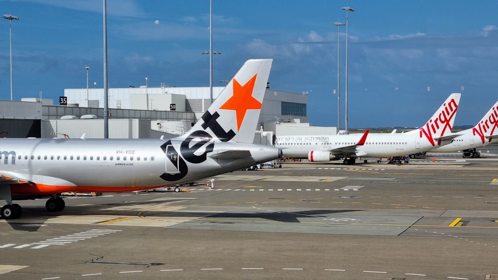 airplanes parked at airport