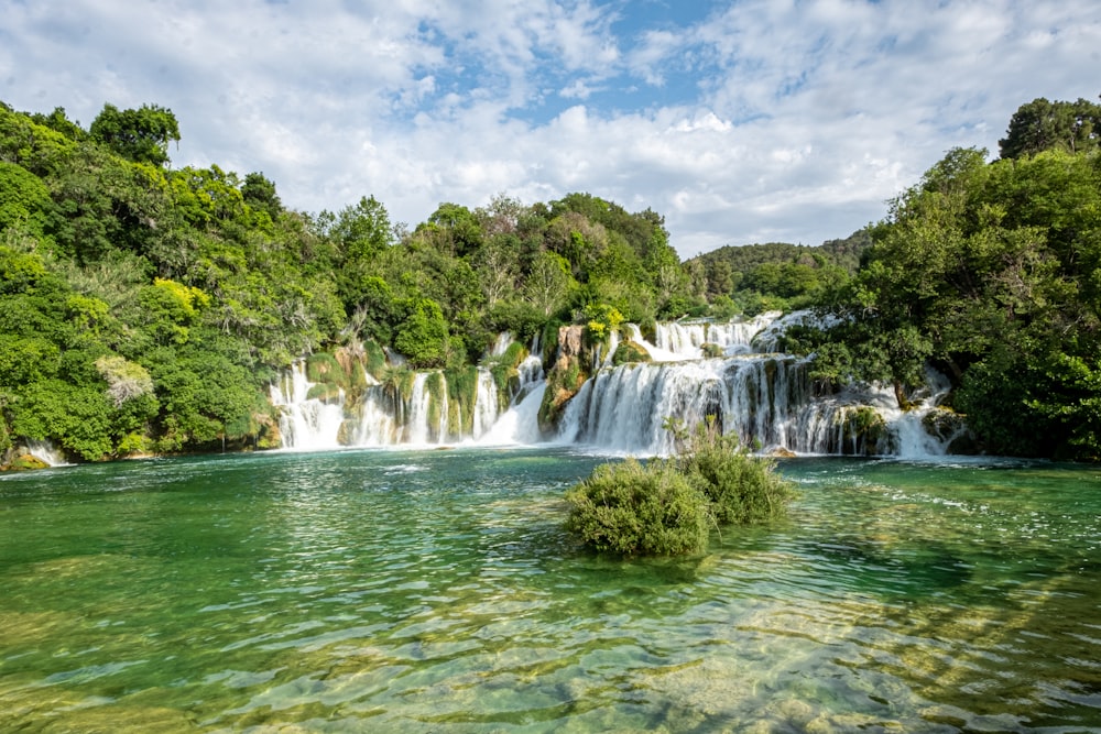 Krka National Park surrounded by trees