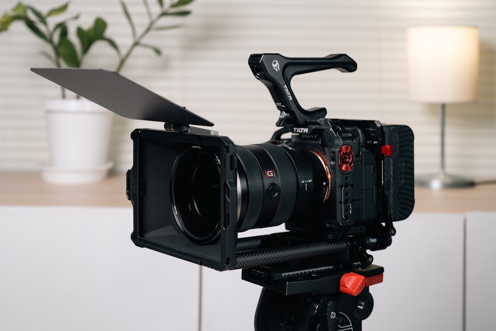 a camera on a table