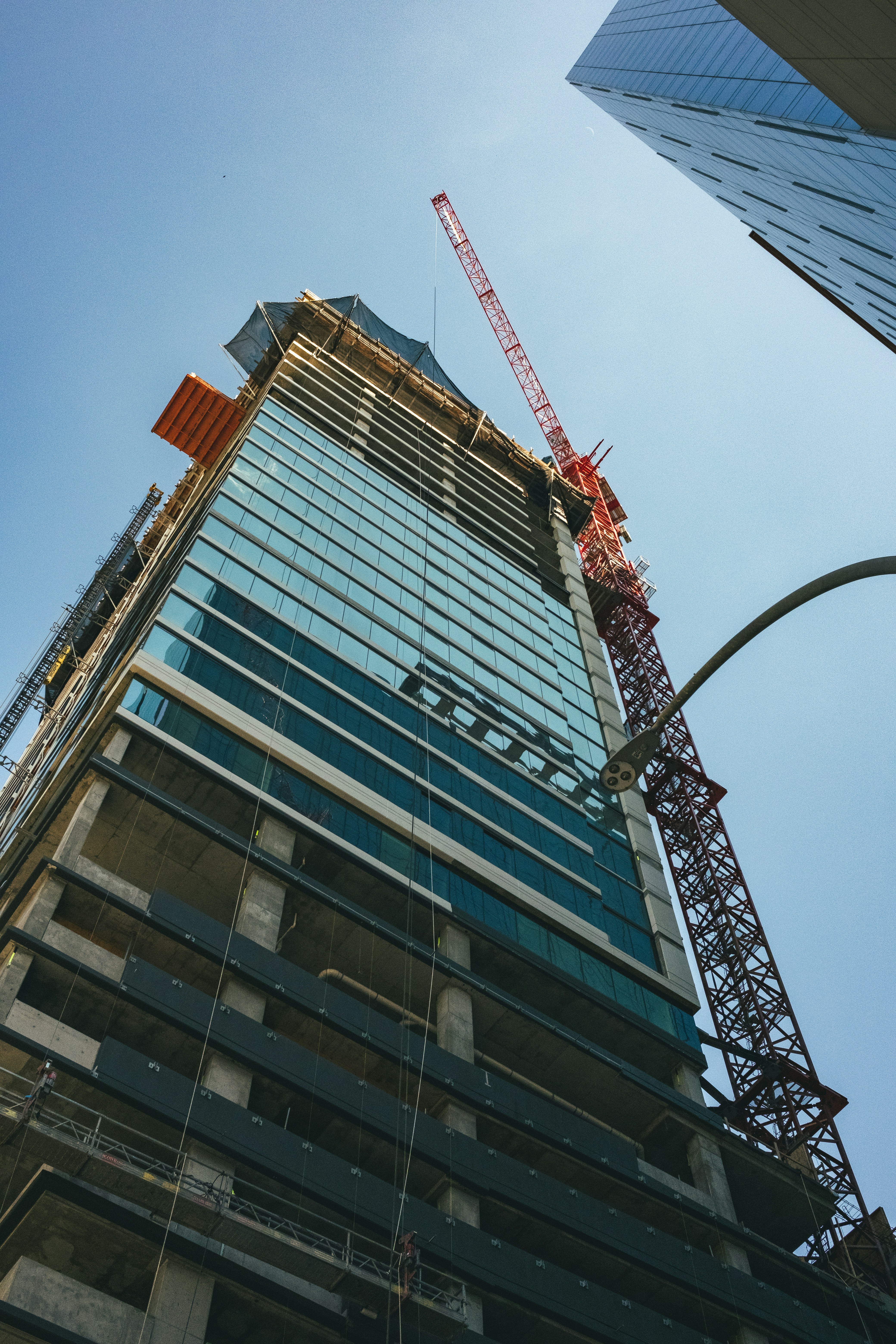 a tall building under construction