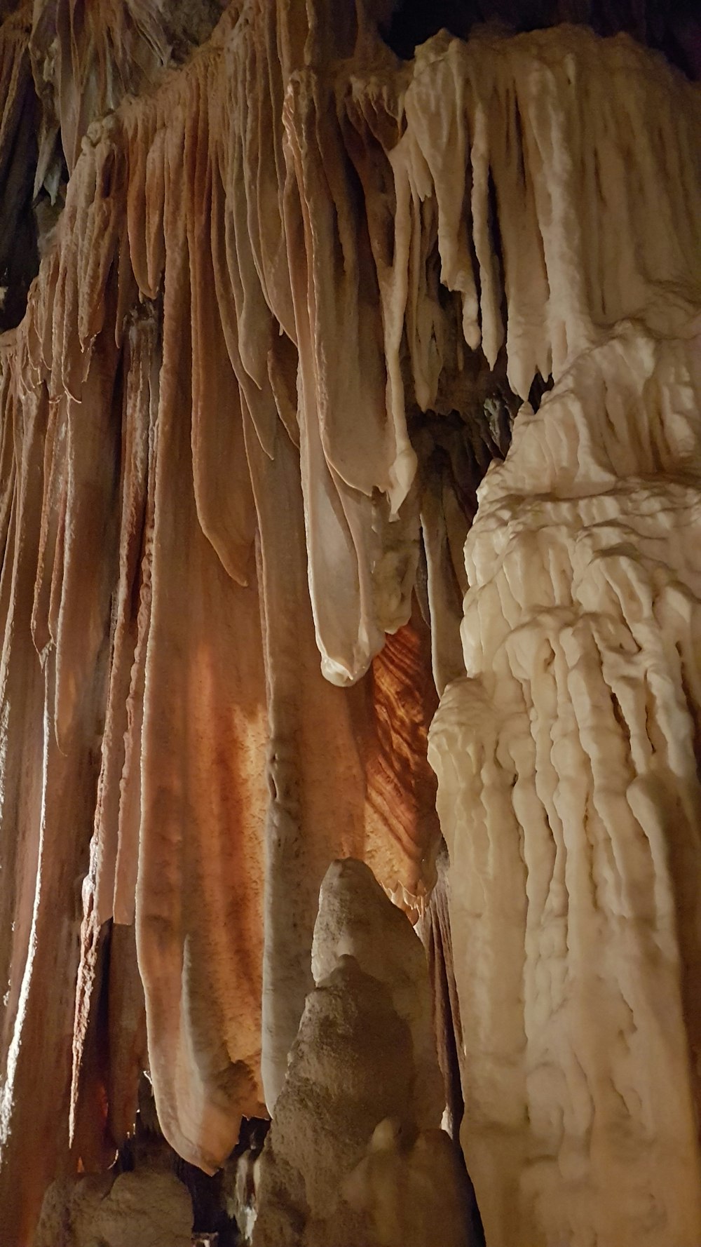 a close-up of some red rock formations