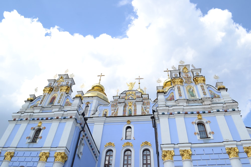 a white building with a blue sky