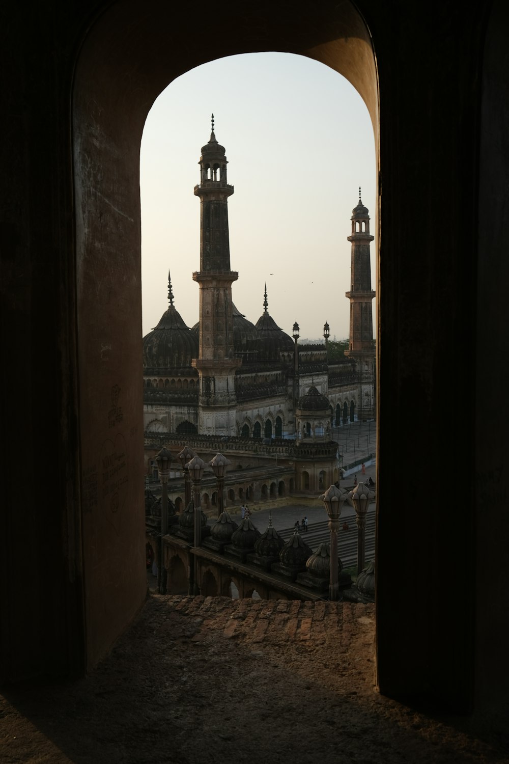 a view of a city through a window