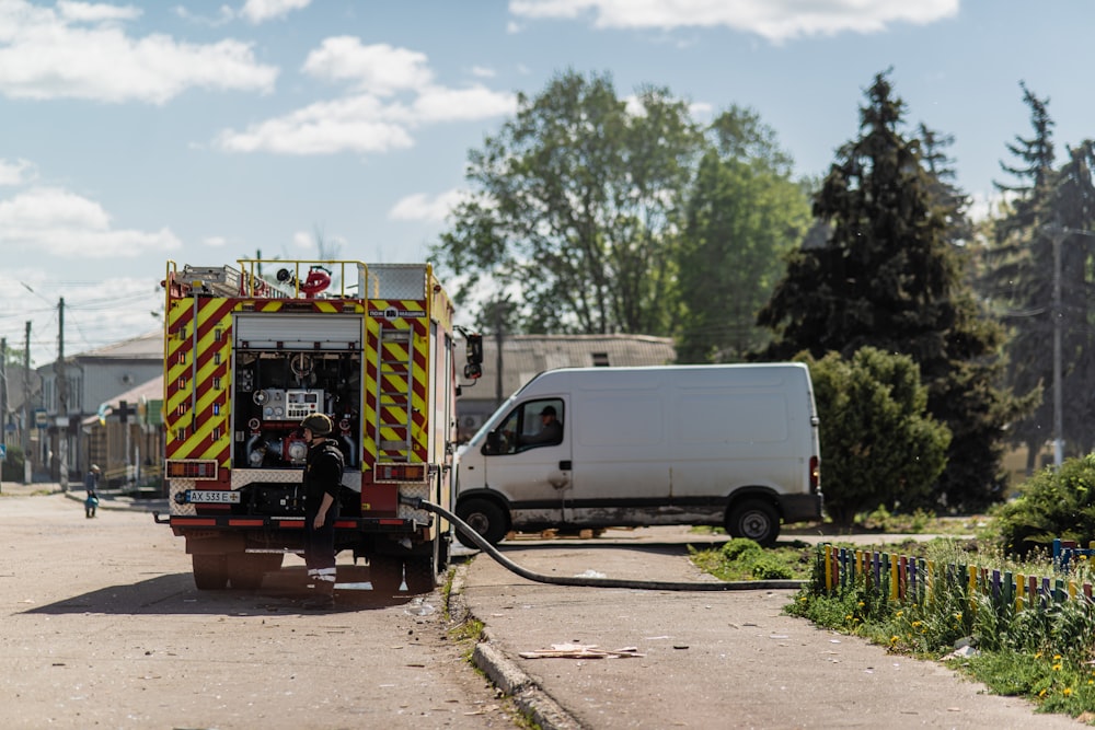 a truck with a fire engine