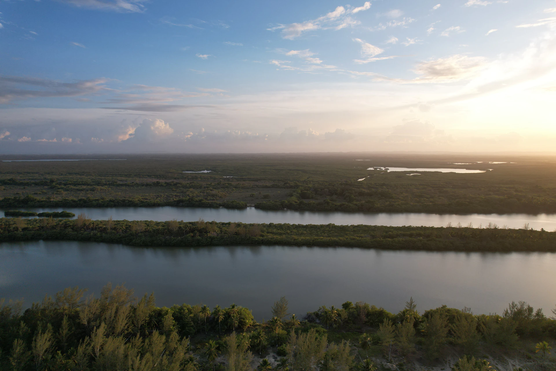 A serene landscape from a relaxing simulation game showcasing detailed graphics and intuitive touch controls.