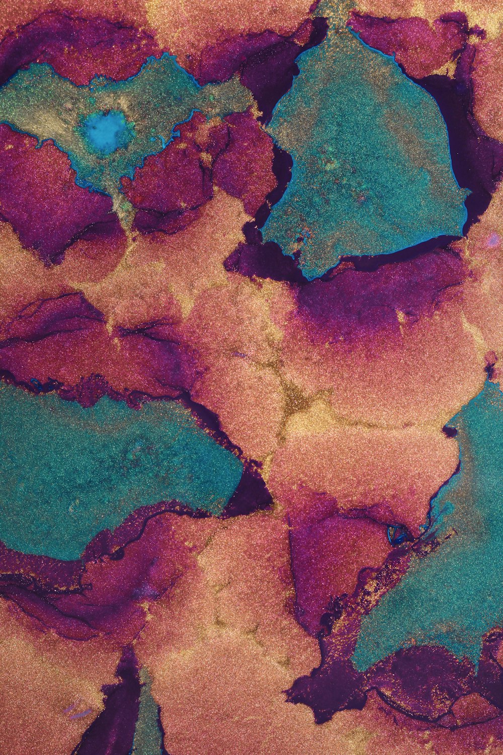 um close up de uma rocha colorida