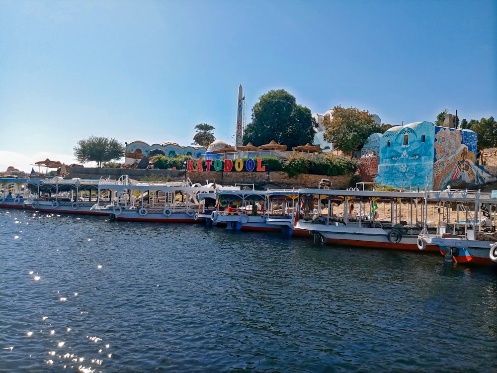 boats docked at a pier