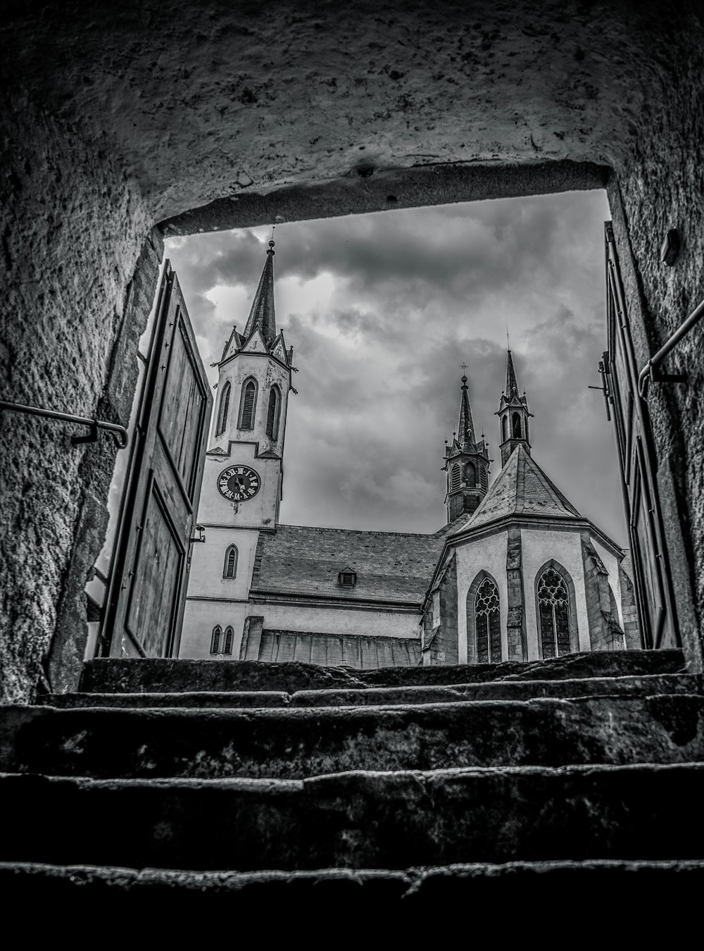 a clock on a tower