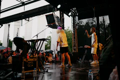 a group of people on a stage