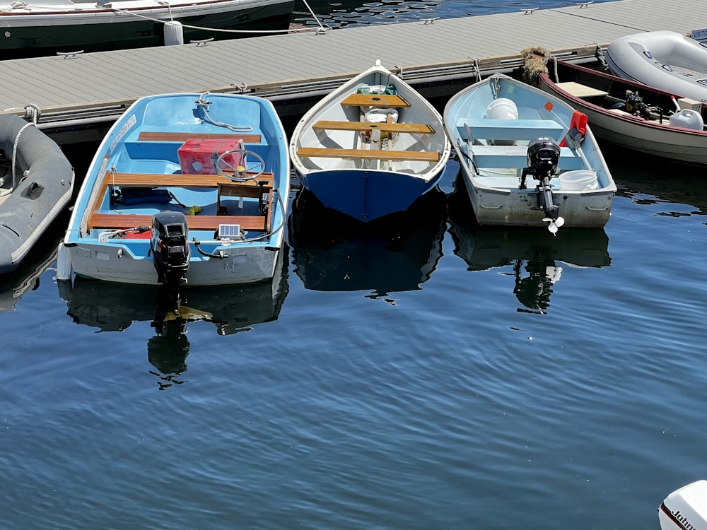boats are parked in the water