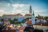 Český Krumlov with many buildings