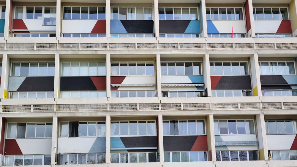 a building with many windows