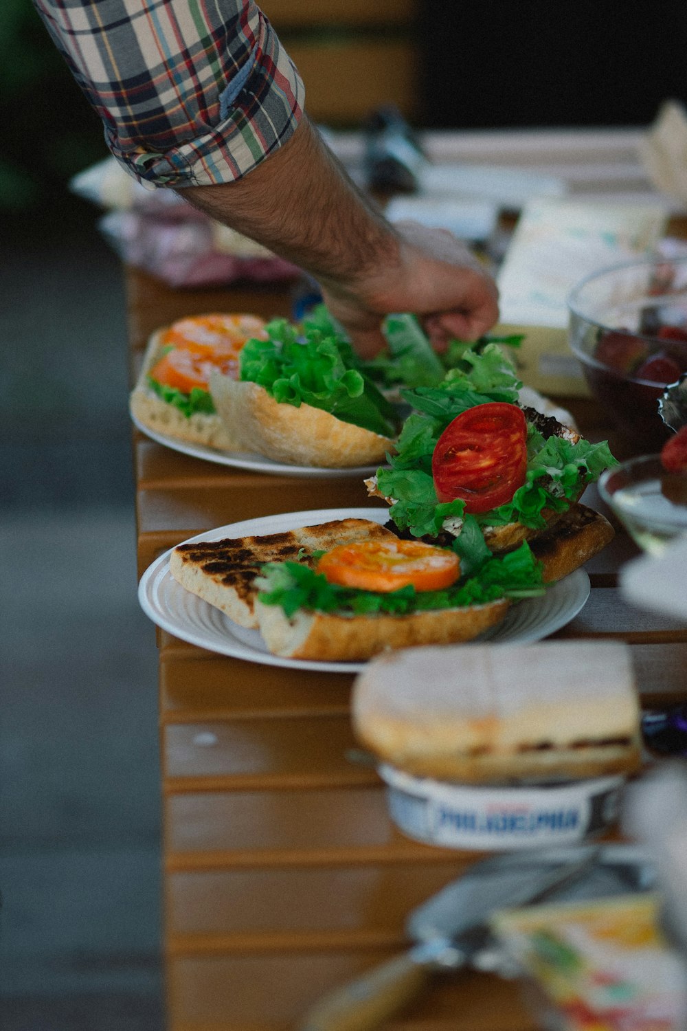 a person is preparing food