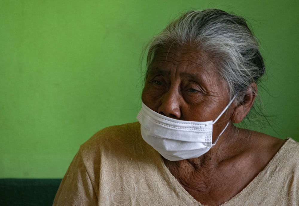 a man with a mask on his face