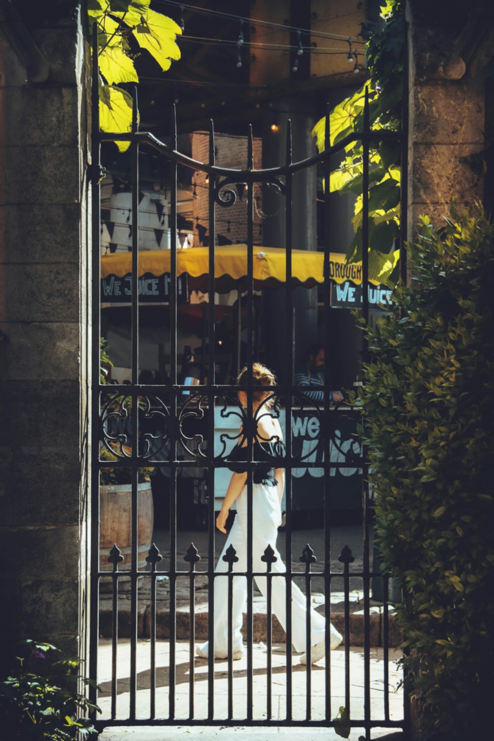 a person standing in a doorway