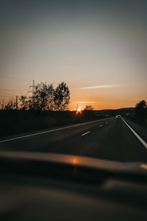 a road with trees on the side