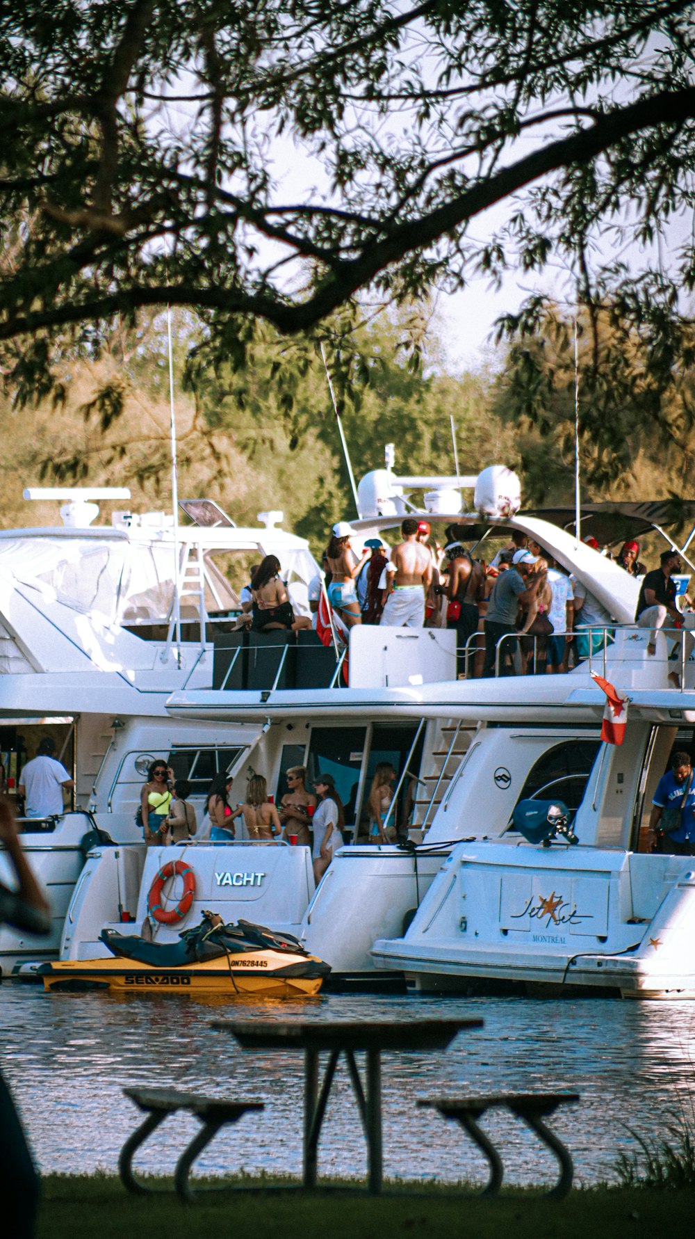 a group of people on a boat