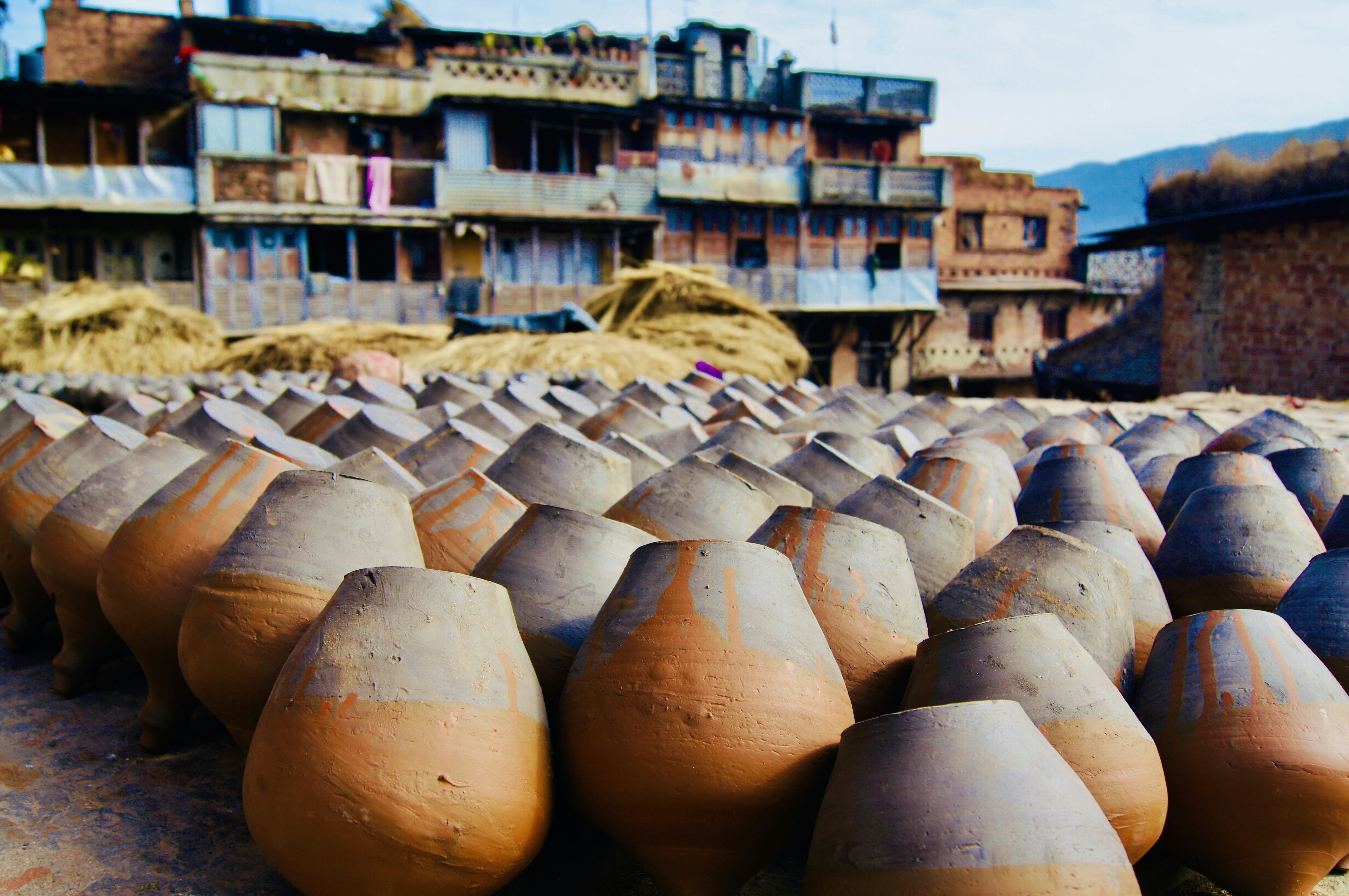 a group of colorful buildings