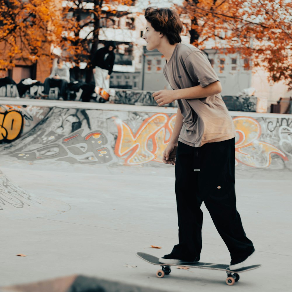 a man skating on a ramp