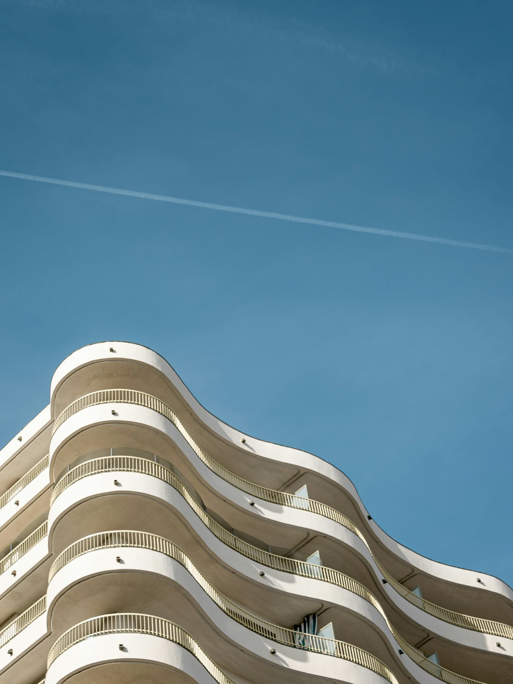 a building with a blue sky