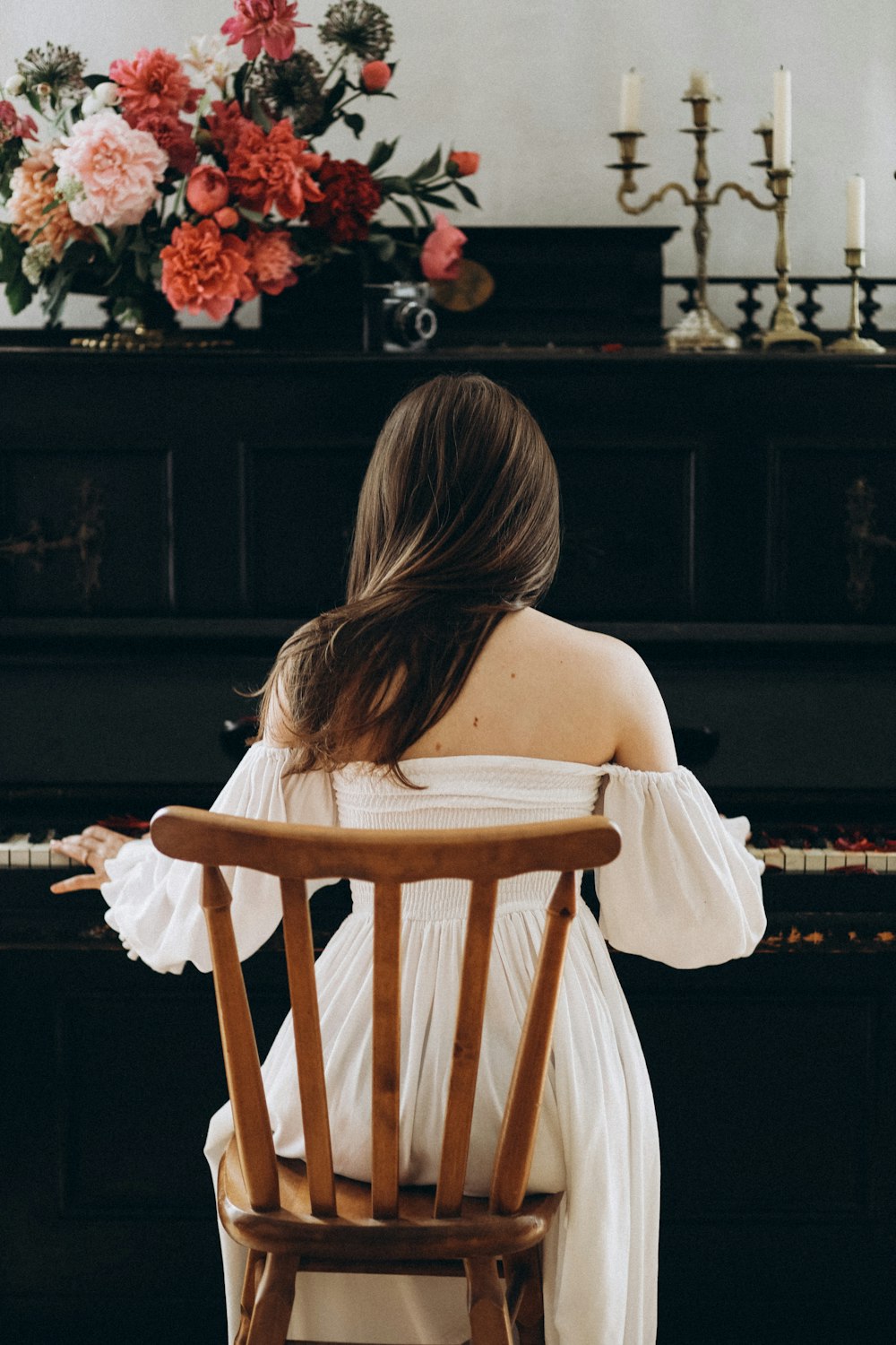 a person sitting at a table