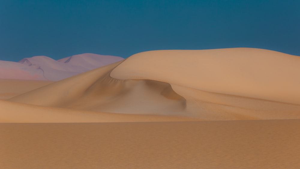 Un paisaje desértico con dunas de arena