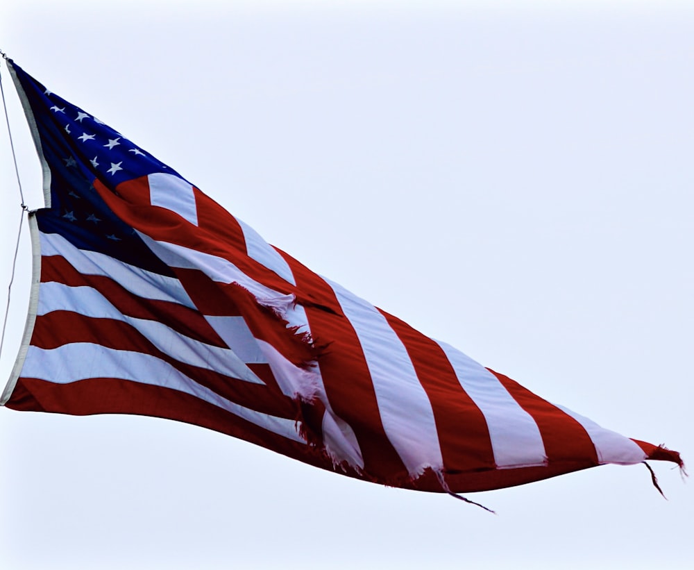 a red white and blue flag