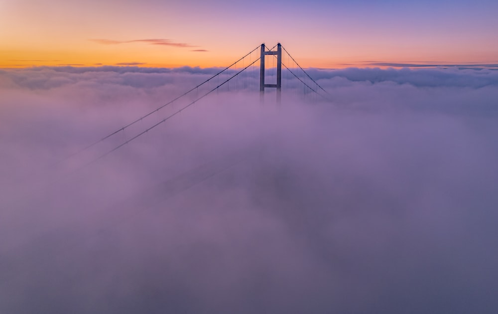 a bridge over the clouds
