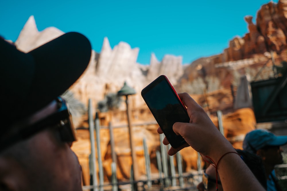 a person holding a cell phone