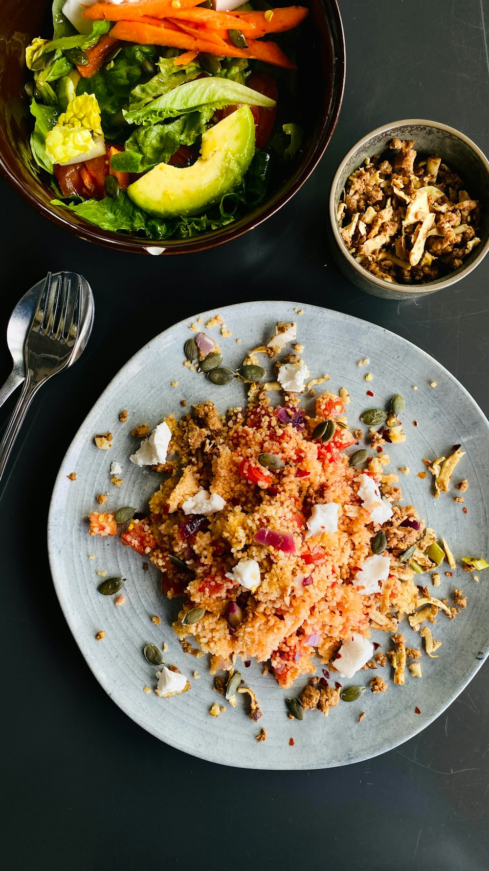 a bowl of food on a plate