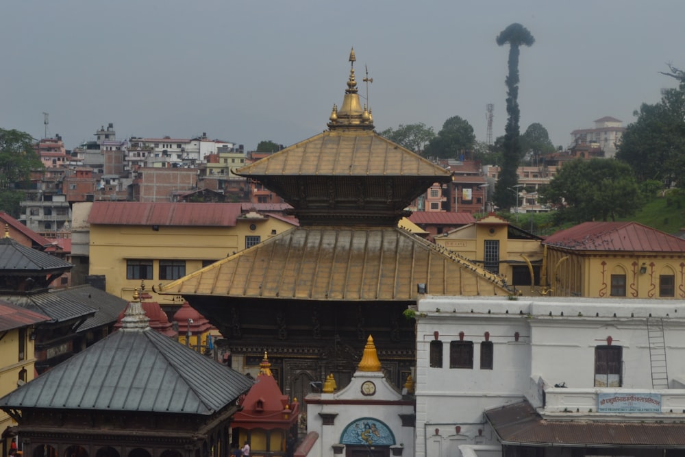 Tempio di Pashupatinath con un tetto d'oro