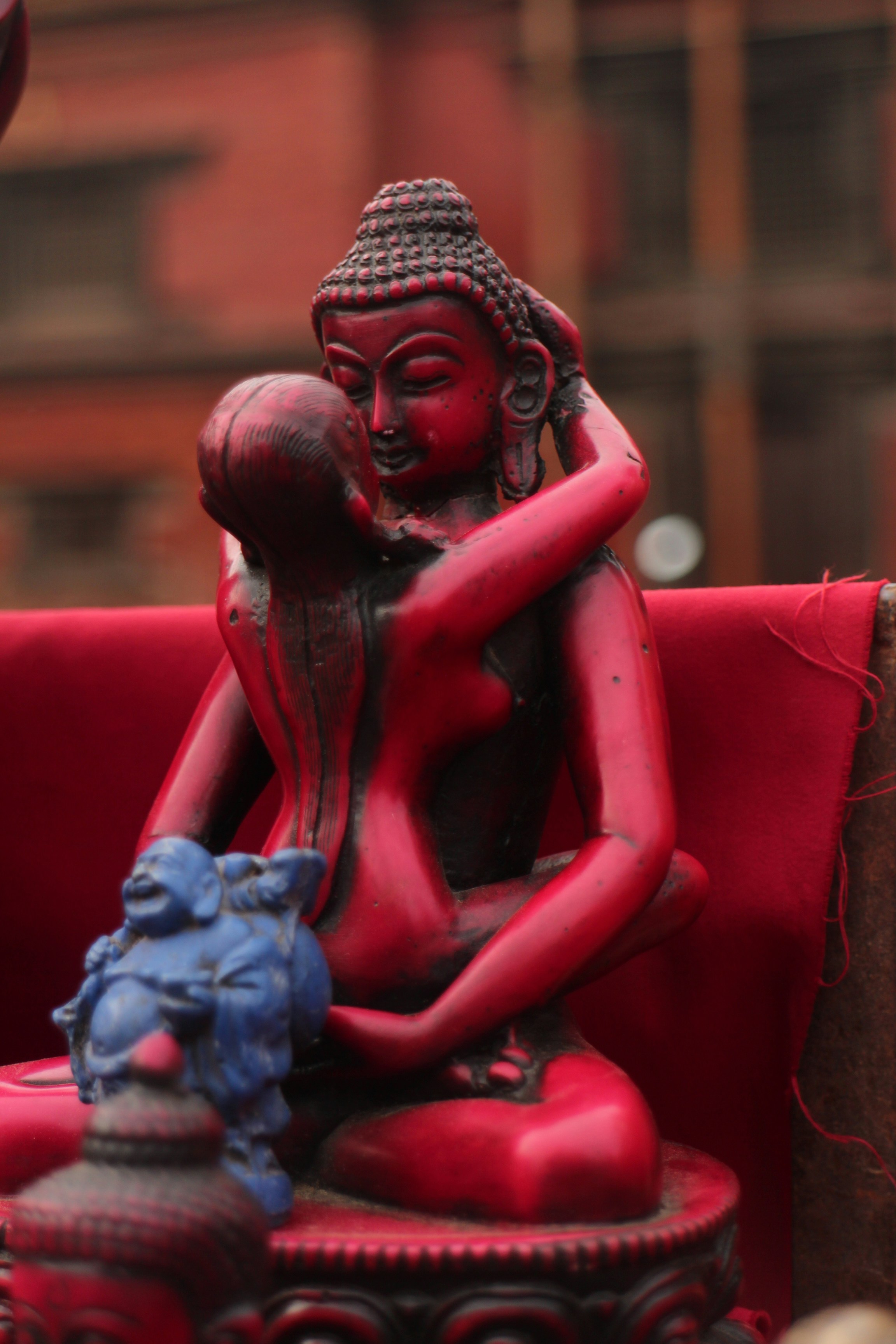 a statue of a woman holding a baby