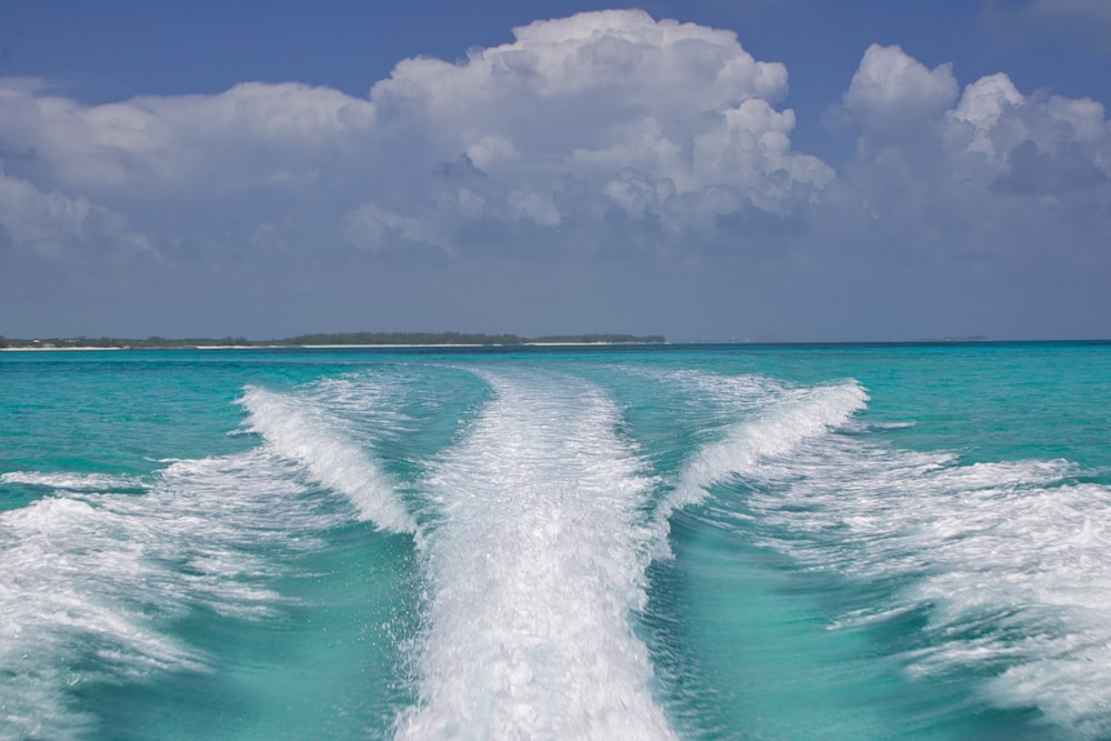 a body of water with a boat in it