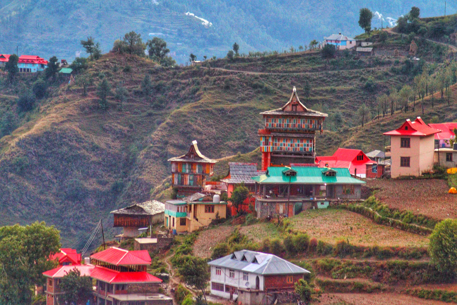 Mountain scenery around Naina Devi, Himachal Pradesh