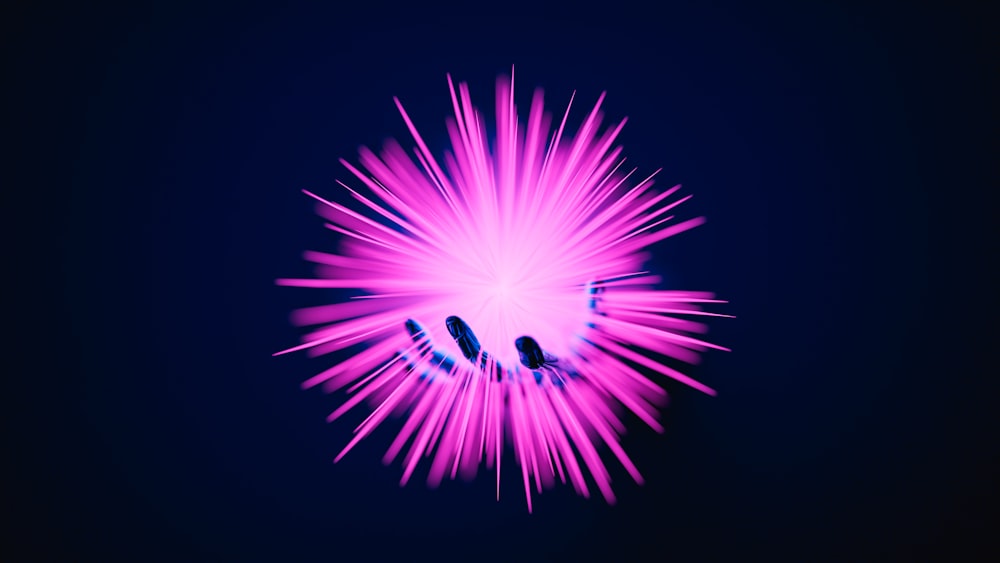 a pink and white fireworks display