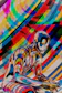 a colorful drawing of a person