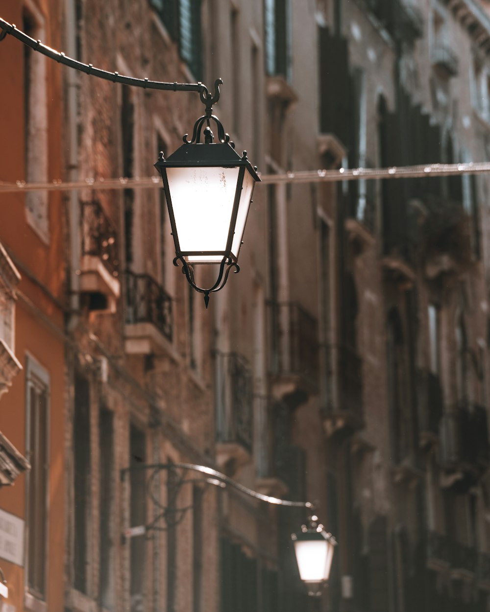 a lamp from a building